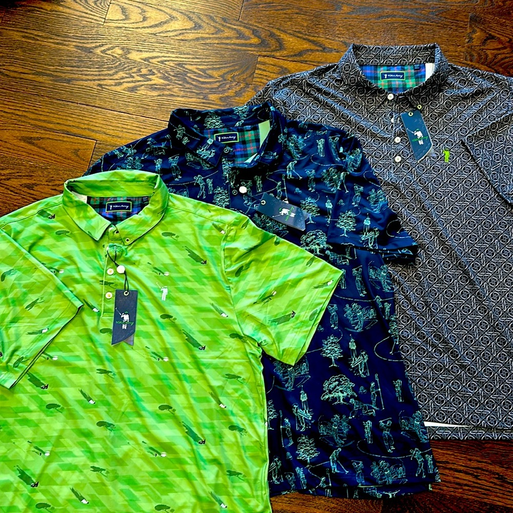 3 - XXLarge brand new William Murray golf shirts with tags.  Never been worn!
